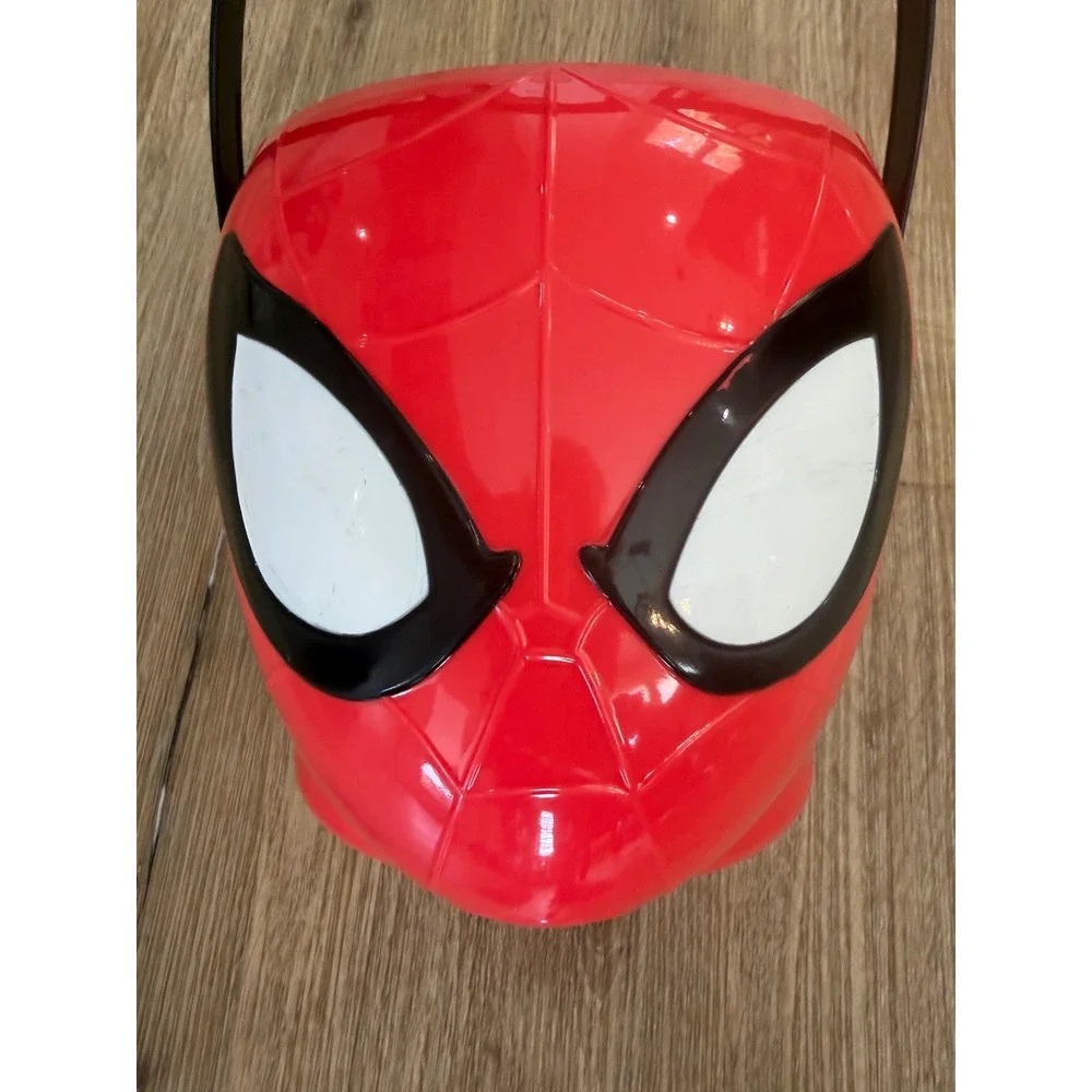 Marvel Spiderman Halloween Trick or Treat Bucket Pail Kids Red Superhero Mask